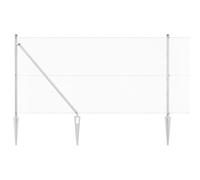 vidaXL Welded Wire Fence with 13 Posts 50 x 1.2 m Durable Galvanised Steel for Safe Garden and Property Fencing Outdoor Fencing Modern Border Durable