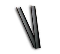 FenceEasy Black Fence Trellis Extension Brackets - Pair of Raiser Arms for Trellis Fence Topper Panels - Fix to Concrete or Timber Fence Posts - Heavy-Duty British Steel - Textured Black - UK Made