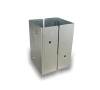 FenceEasy Fence Post Extender Brackets - Suitable for 3" / 75mm Wood - Galvanised Steel - Side Mount - Silver