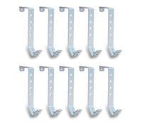 FenceEasy Over Fence Hooks - Galvanised Steel Finish - Fits 50mm Fence Panels - Hanging Basket & Garden Light Hook - Pack of 10 Brackets - Heavy Duty British Steel - UK Made