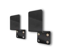 FenceEasy Z-Shape Barricade Bracket Pair - Textured Black Wall Mount for 4x2 Timber - 100mm x 50mm - Home, Garage, Shed & Workshop Door Security - Secures Doors & Gates - UK Made Steel
