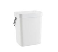 Fencelly Hanging Plastic Waste Bin, 3L/0.8 Gal Wall Mounted Garbage Can,Small Kitchen Compost Bin with Lid for Rubbish Composter