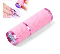 Fencelly Mini LED Flashlight UV Lamp for Nail Art Dryer,Portable Quick-Drying Nail Curing Lamp for Gel Nails Polish for Camping and Hiking