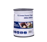 Fenceman Electric Fence White Tape 12.5mm x 200m