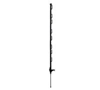 FENCETEXX Black Electric Fence Posts 120cm (4ft) Support Guides for Temporary Fencing for Gardens and Livestock, Heavy-Duty Poly Spikes for Rope, Wire, and Tape (15)