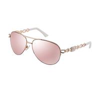 FENCHI Classic Sunglasses for Women Mirrored Lens Chain Arms Half Rim Metal Frame Sun Glasses UV 400 Protection 60mm C7