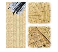 Fencing 1.5m x 5m Outdoor Garden Divider Balcony Windbreak Backyard Privacy Canisse for Courtyard Decorative Natural Barrier (A2 95x450 cm)