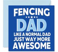 Fencing Birthday Card for Dad - Awesome Dad Sports - Happy Birthday Card for Men, 145mm Male Greeting Cards