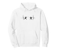 Fencing Combat Sport Heartbeat EKG Pulse Fence Fencing Pullover Hoodie
