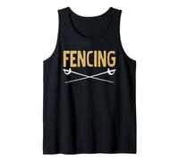 Fencing Crossed Swords Sport Minimal Combat Look Tank Top