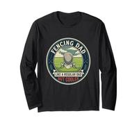 Fencing Dad Fencer Sword Duel Athlete Father's Day Long Sleeve T-Shirt