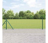 Fencing, Garden Fence Screening with Posts Green 0.6 x 25 m Steel Contemporary Fence for Garden, Yard, Balcony, Outdoor