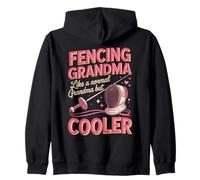 Fencing Grandma Like A Normal Grandma But Cooler Zip Hoodie