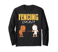 Fencing Is Fine I Guess Confused Funny Duelists Long Sleeve T-Shirt