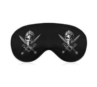 Fencing Mask Sword Sleep Mask Soft Blackout Eye Mask Eye Shade Cover with Adjustable Strap for Men Women