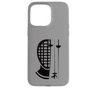 Fencing Mask With Swords Épée Sabre Fencer Case for iPhone 15 Pro Max