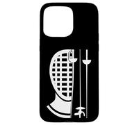 Fencing Mask With Swords Épée Sabre Fencer Case for iPhone 15 Pro Max