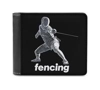 Fencing Men's Wallet Bifold RFID Blocking Wallet Slim Billfold Pocket with Card Holders for Women