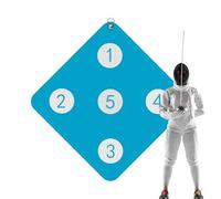 Fencing Practice Equipment, Wall-Mounted Fencing Target with Five Bulls-Eyes, Home Auxiliary Training Tool for Child & Adult Fencers