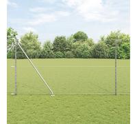 Fencing Set Set of 2 Galvanised steel 25 x 1.5 m Durable Berkfield Home Silver One Size