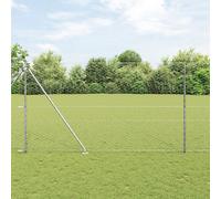 Fencing Set Set of 2 Galvanised Steel 25 x 1.5 m Durable Berkfield Home Silver One Size