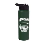 Fencing Sport Fence Foil Epee Sabre Sword Fencer Stainless Steel Insulated Water Bottle