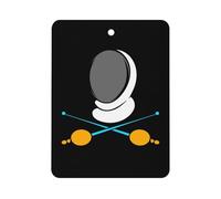 Fencing Swords And-helmet Mask Car Air Freshener Decorative Hanging Aromatherapy Tablets for Car Trucks Square