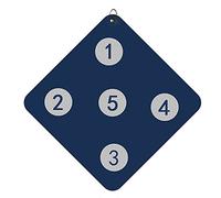 Fencing Target for Saber Foil and Epee with Five Bullseye - Self-Training Auxiliary Sword Target - Home Fencing Equipment for Child and Adult Fencer, 33x33x0.5cm (Color : Dark blue)