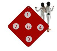 Fencing Target Practice - 33x33cm Wall-Mounted Fencings Auxiliary Practice Gears - Auxiliary Equipment Games With Five Bulls-Eye, Skill Improvement Tool For Saber Enhancements