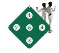 Fencing Target Practice, Wall-Mounted Training Pad, Skill Improvement Tool with Five Bullseyes (12.99 x 12.99 inches), Home Auxiliary Equipment for Child & Adult Fencers