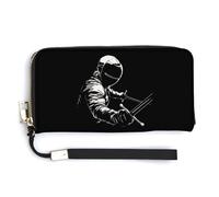 Fencing Womens Wristlet Wallet Leather Long Purse Card Holder Clutch Handbag