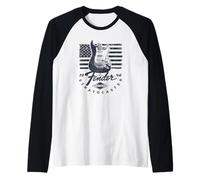Fender 1946 Stratocaster American Flag Backdrop Raglan Baseball Tee