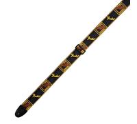 Fender 2 Inch Monogrammed Guitar Strap, Black,Yellow,Brown (NEW)
