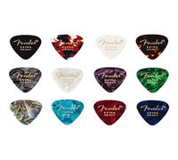 Fender 351 Celluloid Guitar Picks, Extra Heavy, 12 Pack, Assorted Colo