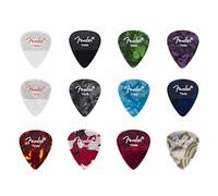 Fender Celluloid Guitar Picks, 351 Dotted Shape, Thin, 12-Pack