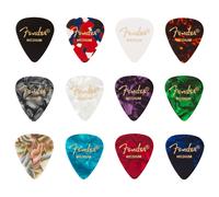 Fender 351 Shape Celluloid Medley Medium Picks Pack of 12