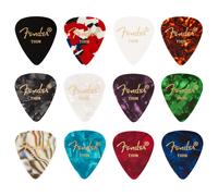 Fender 351 Shape Celluloid Medley Thin Picks Pack of 12