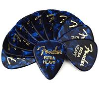 Fender Premium Celluloid 351 Shape Picks Heavy Blue Moto 12 Pack