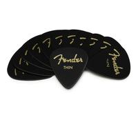 Fender 351 Shape Classic Picks Celluloid Plectrums Shape 351 Pack of 12 Thickness Thin Black