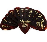 Fender® 351 Shape Classic Picks Celluloid Plectrums Shape 351 Pack of 12 Thickness: X-Heavy Colour: Tortoise