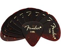 Fender Classic Celluloid Picks Tortoise Shell 351 Shape Thin Pack of 12