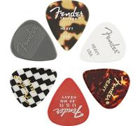 Fender 351 Shape Material Medley Heavy Guitar Picks 6x | Variety pack of 6 heavy plectrums, multiple materials, ideal for electric guitar, rock & lead playing