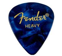Fender Guitar Picks Premium Celluloid 351 Shape - Heavy Blue Moto - 12-Pack