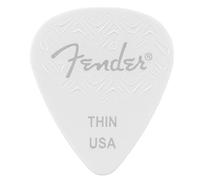 Fender 351 Shape, Thin White Guitar Pick (6)