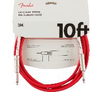Fender Original 10ft Straight Instrument Cable Fiesta Red