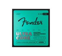 Fender 4250 Ultracore™ Guitar Strings, Nickel Plated Steel, Bullet End, 4250L Gauges .009-.042, (6) - 3 Pack