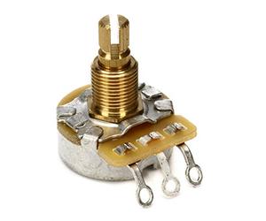 Fender 500K Split Shaft Potentiometer Guitar Volume Tone Control | Genuine Fender replacement pot, fits push-on knobs, 500K ohm, electric guitar volume or tone control, easy wiring upgrade