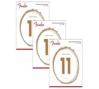 Fender 60CL .011 - .052 Phosphor Bronze Custom Light Acoustic Guitar Strings (Pack of 3)