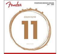 Fender 60CL Phosphor Bronze Acoustic Guitar Strings, Custom Light, .011-.052 Gauge, Rich Warm Tone, Long-Lasting, Hex Core, Ball-End Set