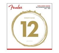 Fender 880L 80/20 Dura-Tone Coated Acoustic Strings 12-52